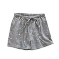 thumbnail image 1 of QSAWXQZ Women's Star Print Lounge Shorts Elastic Waist Drawstring Pajama Trunks Soft Sleep Bottoms with Pockets Gray XL, 1 of 3
