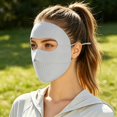 thumbnail image 1 of QSAWXQZ Women's Sun Protection Face Cover Full Face Ear Loop Breathable Stretch Neck Gaiter Free Size, 1 of 5