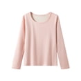 thumbnail image 1 of QSAWXQZ Women's Thermal Top Crew Neck Long Sleeve Ribbed Fleece Lined Base Layer Shirt for Winter Layering 2XL, 1 of 8