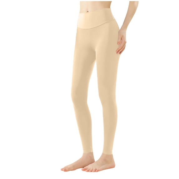 QSAWXQZ Women's Thermal Underwear Pants Mid Rise Elastic Waist Lightweight Stretch Full Length Base Layer for Everyday Wear L