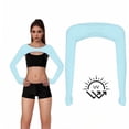 thumbnail image 1 of QSAWXQZ Women's UV Protection Bolero Shrug Cooling Arm Sleeves Cropped Athletic Cover Up with Thumb Hole Breathable Stretchy for Running Tennis Sports Free Size, 1 of 8
