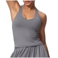 thumbnail image 1 of QSAWXQZ Women's V Neck Workout Tank Tops T Back Racerback Sleeveless Shirts Athletic Activewear Basic Solid Seamless Stretchy Slim Camisoles for Gym Yoga Running L, 1 of 4