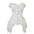 thumbnail image 1 of QSAWXQZ Women's Vintage Overbust Corset Dress Lace Ruffle High Low Hem Bustier Top Steampunk Masquerade Party Outfits XL, 1 of 2