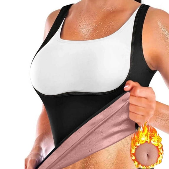 QSAWXQZ Women's Waist Trainer Tank Sleeveless Compression Sauna Tank Top Shapewear Smooth Under Clothes L