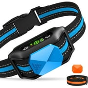 QSCQ Adjustable Dog Stop Barking Collar, Universal Fit for All Dog Sizes, User-Friendly with Gentle Vibration, Blue - Ideal for Training & Home Use