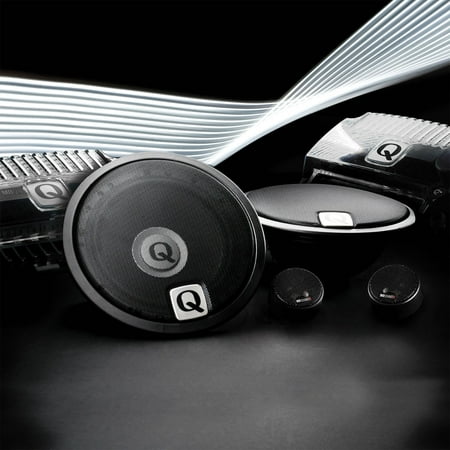 MB Quart - Q Series 6-1/2" 2-Way Car Speakers with Mica Filled Polypropylene Cones (Pair) - Black