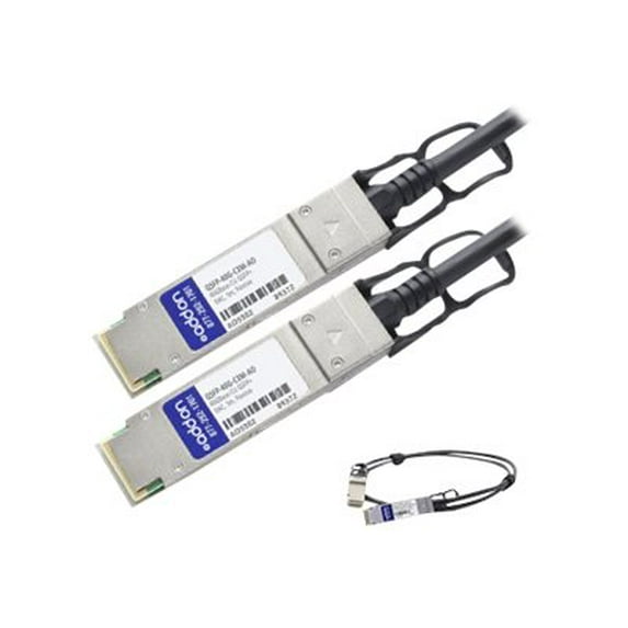 AddOn 3m Alcatel Compatible QSFP+ DAC - Direct attach cable - QSFP+ to QSFP+ - 10 ft - twinaxial - passive - for Alcatel-Lucent OmniSwitch 10K