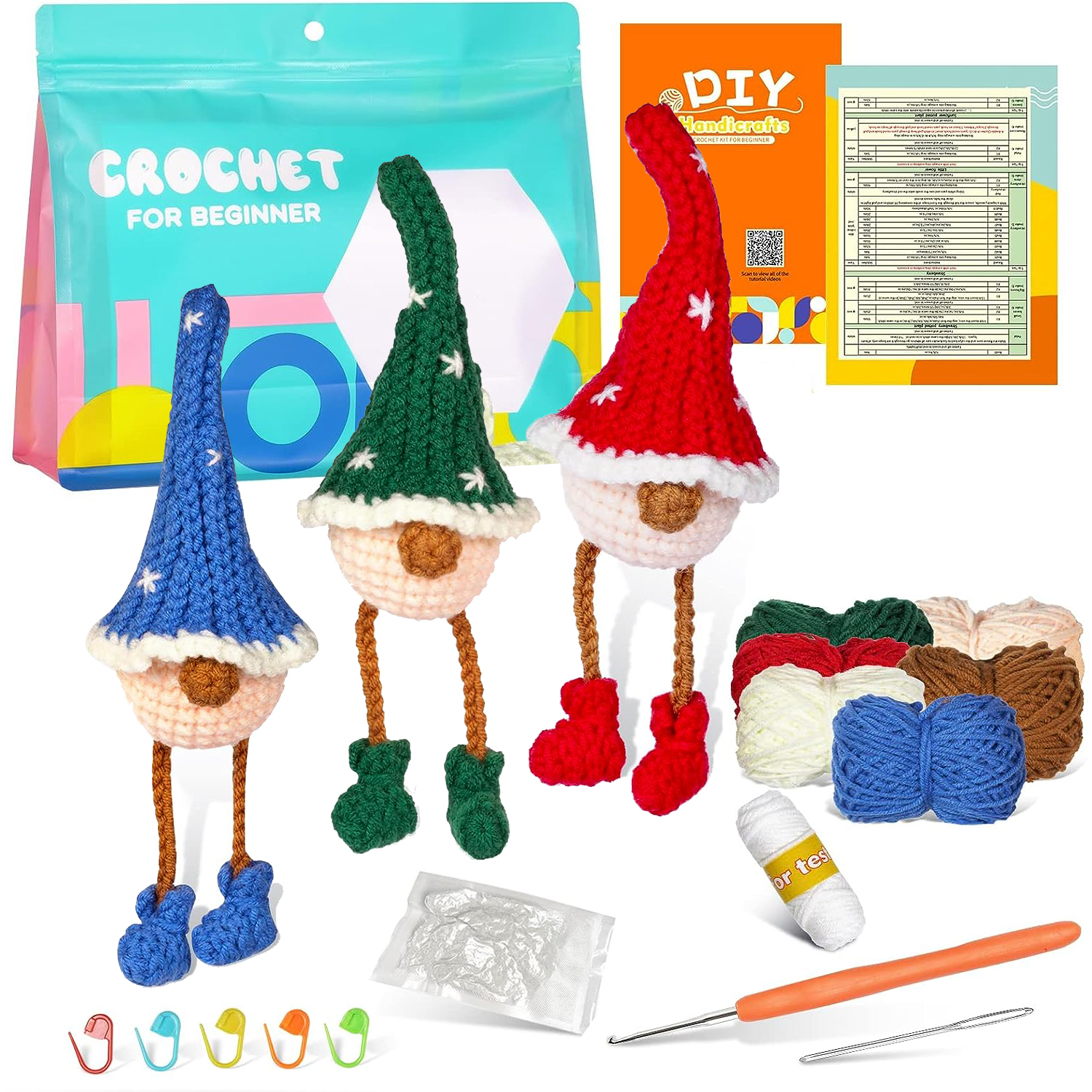 Mayboos Beginners Crochet Kit, Cute Flower Crochet Kit for Beginers and