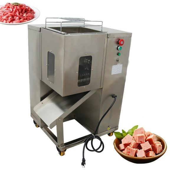 QSJ-130S 6MM Shredded Meat Cutting Machine Steak Beef Pork Cutter Slicer with Double Motor 500KG/H