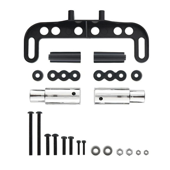 QSTDGVPW 1/10 RC Racing Drifts Car Accessory Plastic Dual Exhaust Pipes & License Bracket