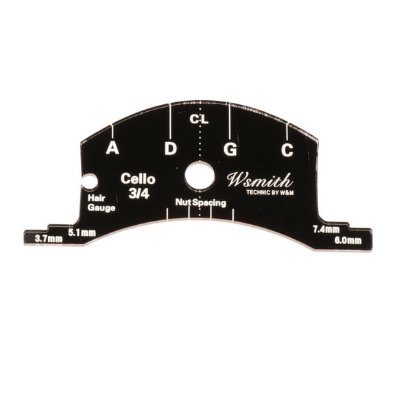 QSTDGVPW 1/2 3/4 4/4 Violin Cello Bridge Fingerboard Template for Instruments Accessories 1PC 3-4 Cello