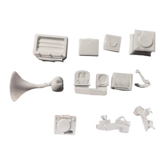 QSTDGVPW 1/35 Scale Mini Phonograph Model Set for Miniature Scenes Decoration Collectible