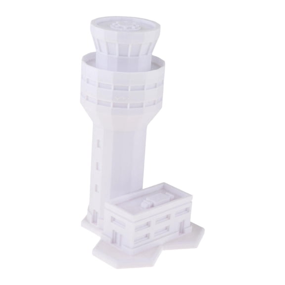 QSTDGVPW 1:400 Unpainted Airport Control Tower Model Simulation Desk Decoration Miniature