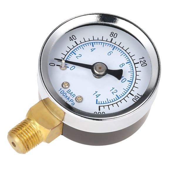 QSTDGVPW 1.5" Face Air Oil Water Pressure Gauge 1/8" NPT 0-200 PSI Manometer 0-14 Bar