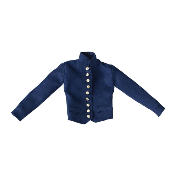 QSTDGVPW 1/6 Action Figure Clothes Dress up Miniature for 12 inch Male Female Figure Mini Blue Top