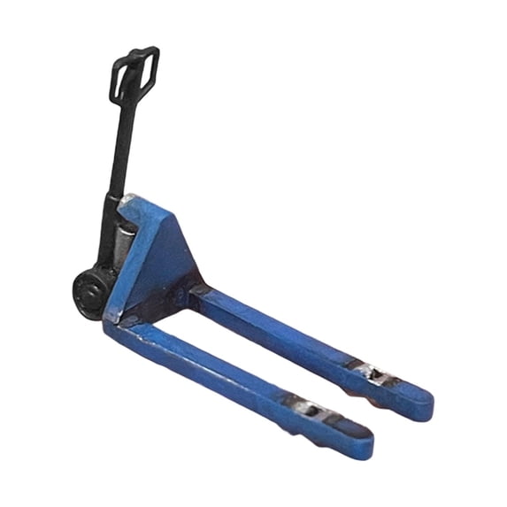 QSTDGVPW 1/64 Pallet Jack Model Mini Forklift Table Cart Micro Garage Scene Decor for DIY blue