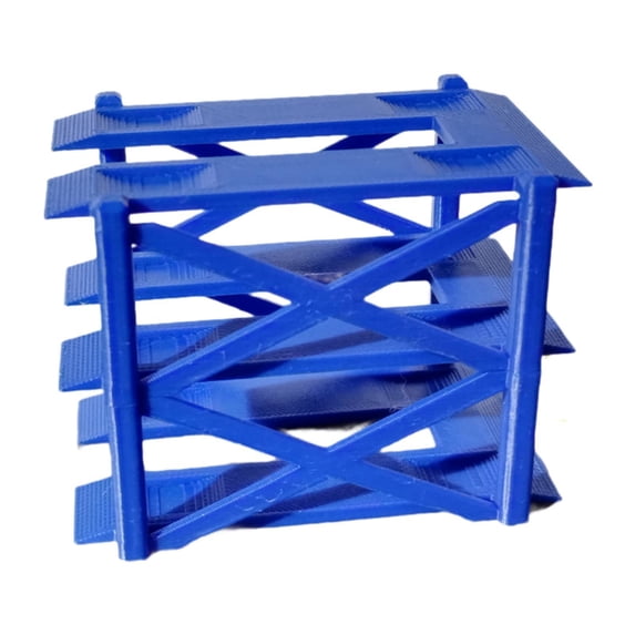 QSTDGVPW 1/64 Scale Vehicle Display Stand Miniature Parking Lot Sand Table Realistic Simulation Micro Landscape Garage Display Diorama 3 Layer Blue