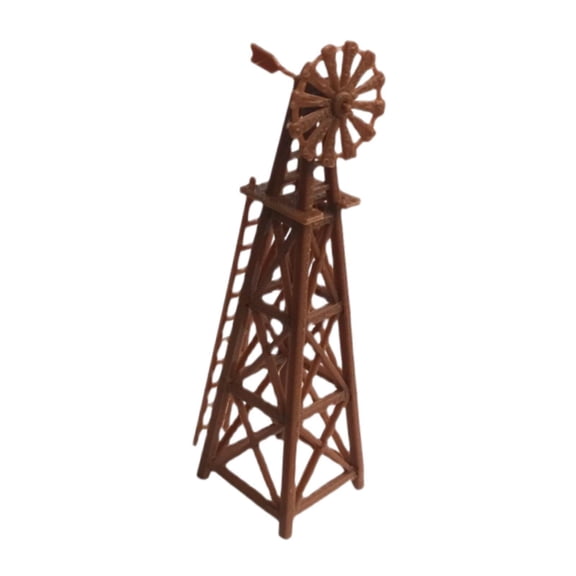 QSTDGVPW 1 87 Country Farm Windmill Model Plastic Ornament for Railway Layout Rural Scene