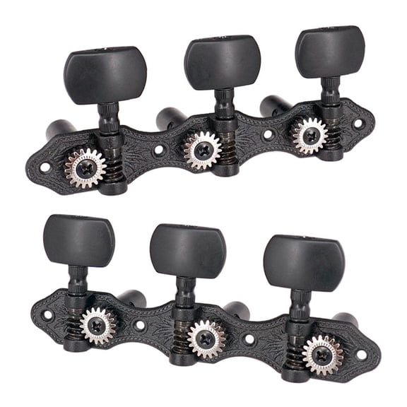 QSTDGVPW 1 Pack Metal Classical Guitar String Tuning Machines Tuners In Line Left+Right
