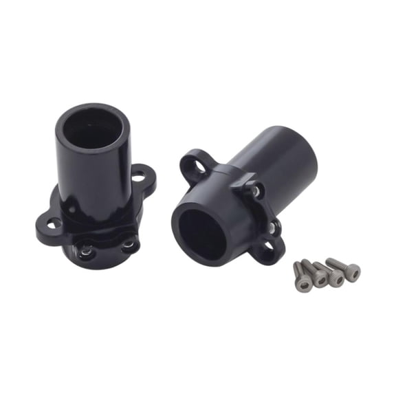 QSTDGVPW 1 Pair CNC Metal RC Car Rear Hub for Axial RBX10 ryft 1/10 Scale Remote Control black