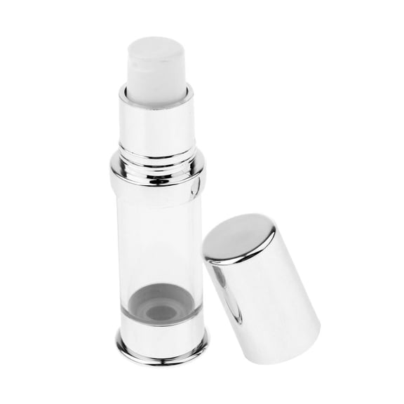 QSTDGVPW 1 piece Airless Pump Bottle 5ml - Plastic Refillable Cosmetic Container -