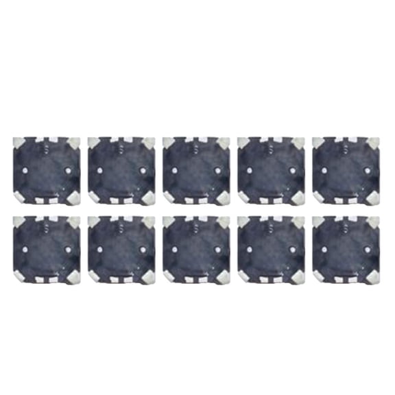 QSTDGVPW 10 Pack 3V 16 ohms Passive SMD Buzzer 2700Hz 8.5x8.5x3mm Black Piezoelectric