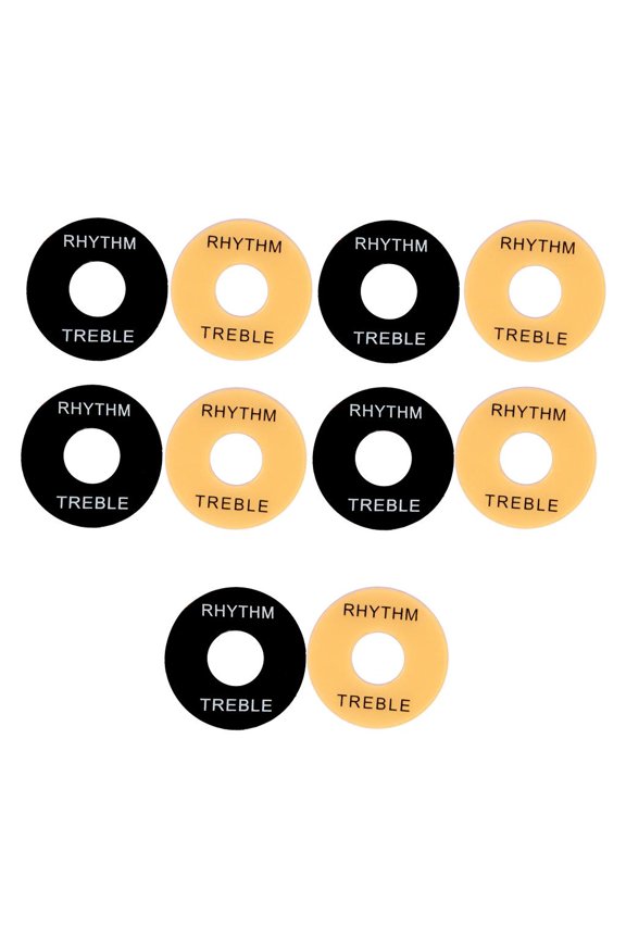 10 Pieces 3-way Switch Plate Rythm Treble Ring For LP/EPI Electric Guitar