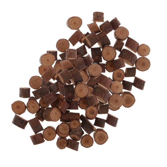 QSTDGVPW 100 Pieces Rustic Round Wood Log Slices Disc for DIY Crafts Wedding Centerpieces