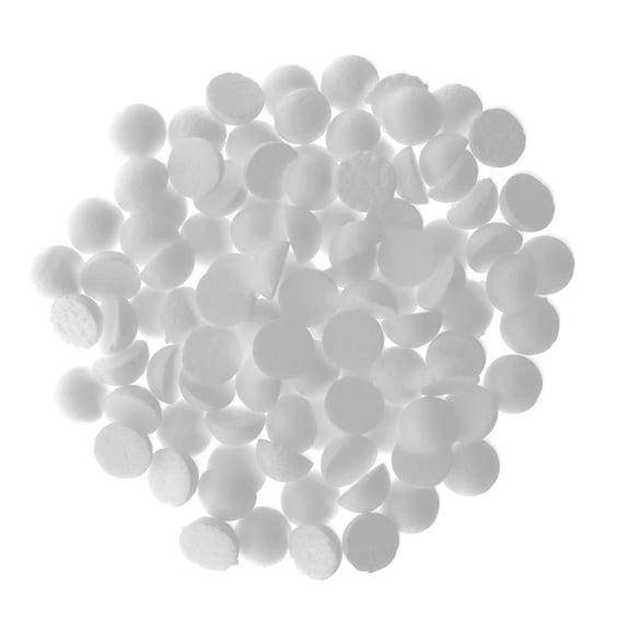 QSTDGVPW 100 * White Modelling Craft Polystyrene Foam Balls Sphere Hemisphere Lot 20mm