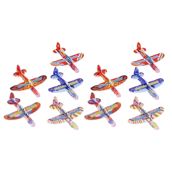 QSTDGVPW 10Pcs Foam Glider Planes Hand Throwing Foam Aircraft Party Favors Foam Aeroplane