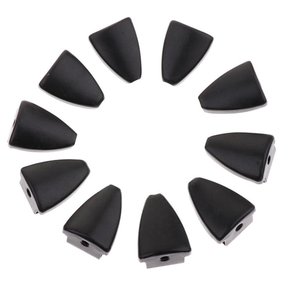QSTDGVPW 10pcs Metal Triangle Drum Claw Hook for Bass Snare Drum 6.3mm Hole Diameter - Black