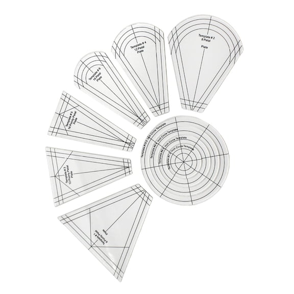 QSTDGVPW 10pcs Plate Template Multifunction Clear Frames Patchwork Drawing Cutting Quilt