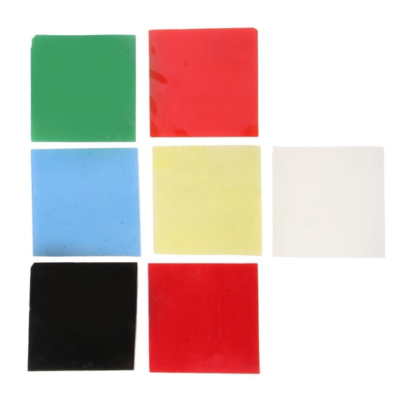 QSTDGVPW 128g Millefiori Glass Beads Square Fusing Glass Loose Beads Mosaic Tile Supplies