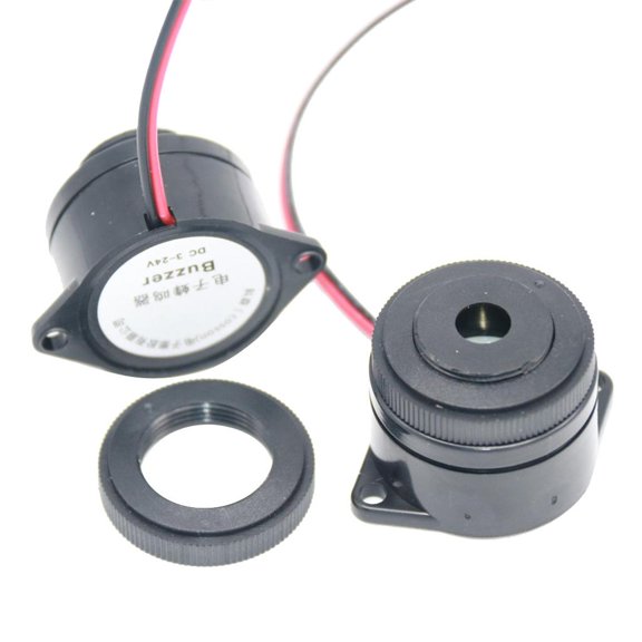 QSTDGVPW 12V 24V Active Buzzer DC Piezoelectric Buzzer Long Continous Beep Tone W/ with