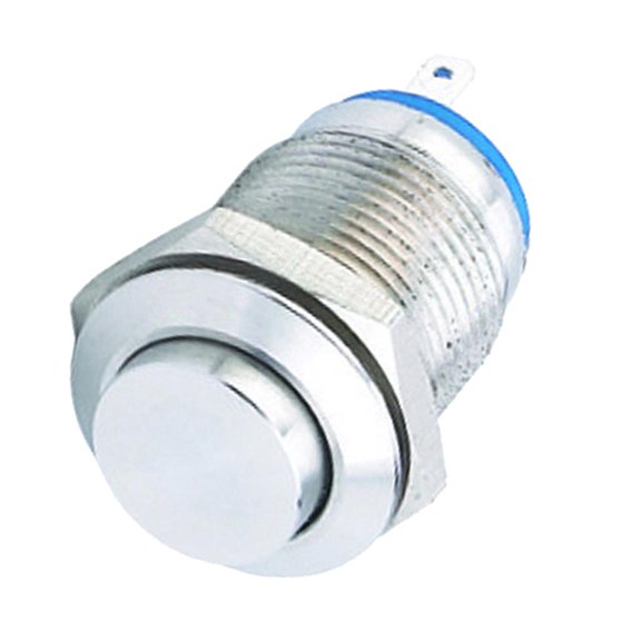QSTDGVPW 12mm 36V 2A Round Metal Latching Push Button ON/OFF Switch Waterproof 3 pin