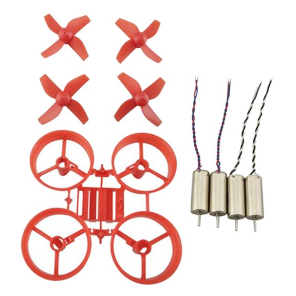 QSTDGVPW 1x RC Quadcopter Frame Propellers CW CCW Motor Kit for H36 RC Drone Red