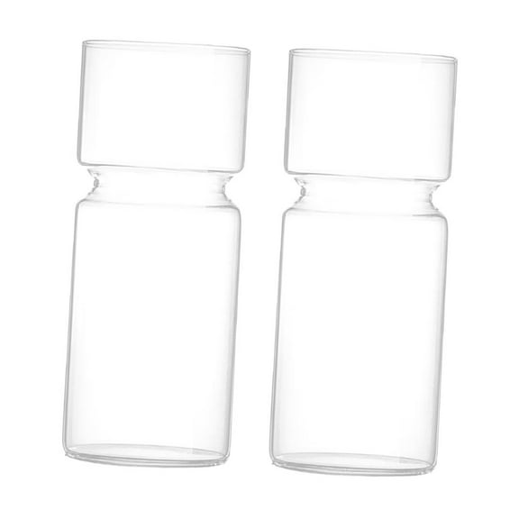 QSTDGVPW 2 Clear Hyacinth Glass Vase Flower Planter Pot DIY Terrarium Container Decor