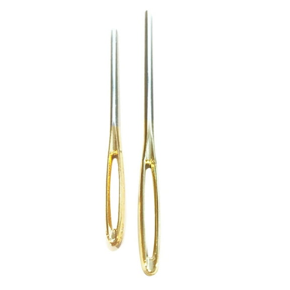 QSTDGVPW 2 Pack Large Eye Blunt Needles Yarn Knitting Needles Sewing Big Eye Needles,