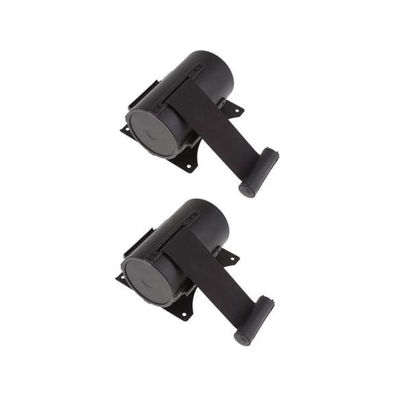QSTDGVPW 2 Pcs 6.6ft Wall Mount Retractable Ribbon Belt Stanchion Queue Barrier Post,