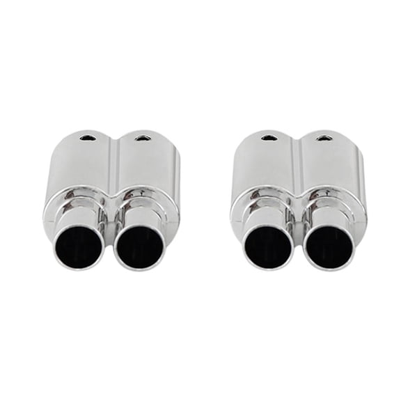 QSTDGVPW 2 Pcs Plastic RC Car Double Out Exhaust Pipe for 1/10 RC Racing Drift Cars Parts