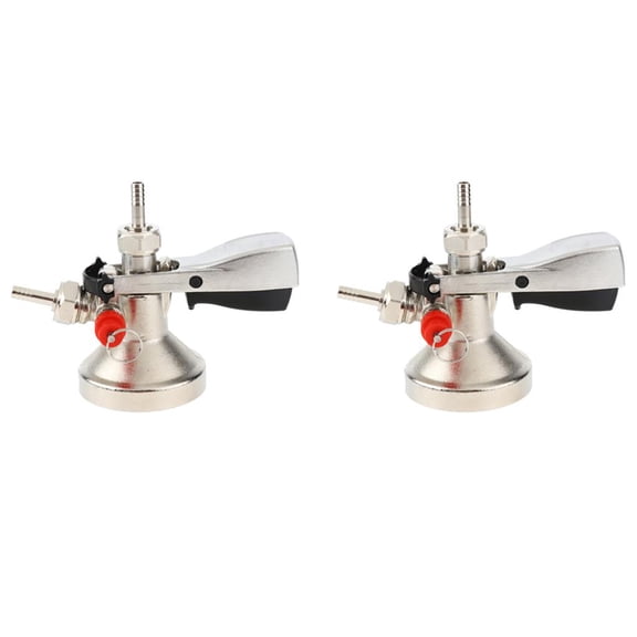 QSTDGVPW 2 Pcs Stainless Steel Keg Coupler, Kegerator Coupler, Beer Keg Coupler With Stainless Steel Probe Handle (Keg Coupler G System)