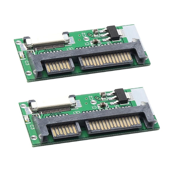 QSTDGVPW 2 Pieces 1.8inch ZIF CE SSD HDD to 2.5inch 7+15 (22)Pin SATA Adapter Card with