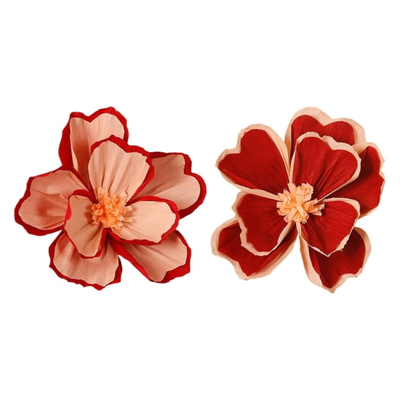 QSTDGVPW 2 Pieces Paper Flowers 3D Wall Decor for Bridal Shower Office Party Supplies