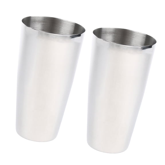 QSTDGVPW 2 Pieces/Set Stainless Steel Drink Malt Milkshake Ice Cream Mixer Mixing Cup