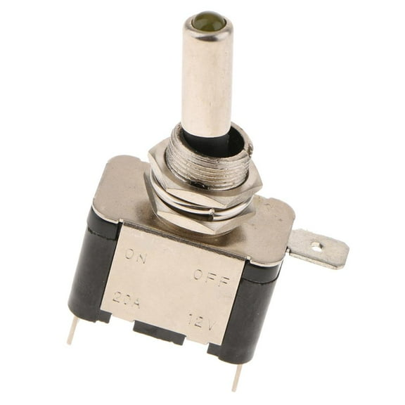 QSTDGVPW 2-Pin Latching on/OFF 2 Position Flick Toggle Switch Mini Switch 12V 20A(with