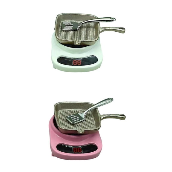 QSTDGVPW 2 Sets 1:12 Dollhouse Miniature Appliance Model Life Scene Props for Kitchen