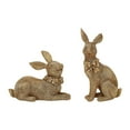 thumbnail image 1 of QSTDGVPW 2 X Easter Bunny Figure Easter Bunny Statue Easter Decoration Table Ornament for Gold, 1 of 9