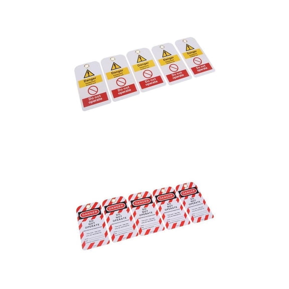 QSTDGVPW 2-side PVC Security Caution Tags Warning Cards 'Danger' Marking Caution Remarks