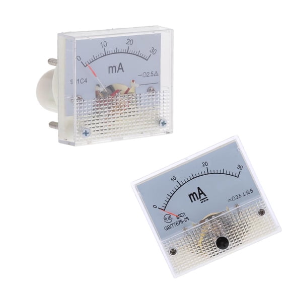 QSTDGVPW 2 x 85C1 & 91C4 Analog Current Panel Meter DC Ammeter Ampere Tester Gauge 0-30mA
