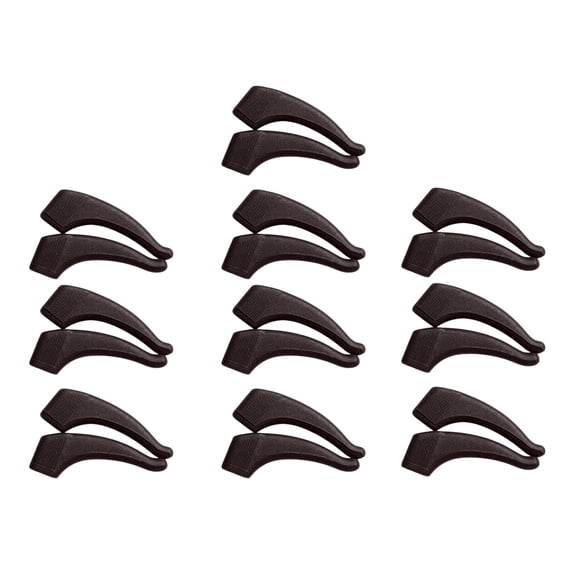 QSTDGVPW 20 pieces Anti Slip Eyeglass Grip Ear Hook Eyewear Retainers Eyeglasses Grip Black